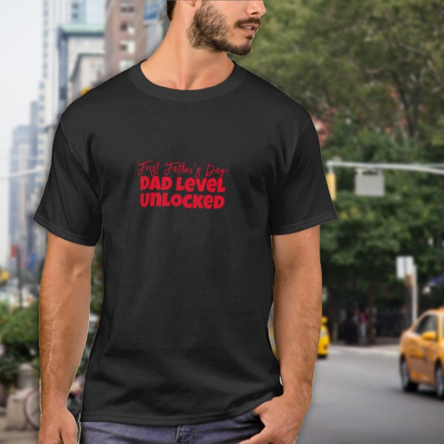 Happy First Father’s Day red letter humour T-Shirt (Creator Uploaded)