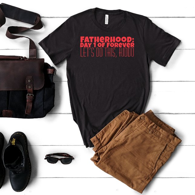 Happy First Father’s Day red letter humour T-Shirt (Creator Uploaded)