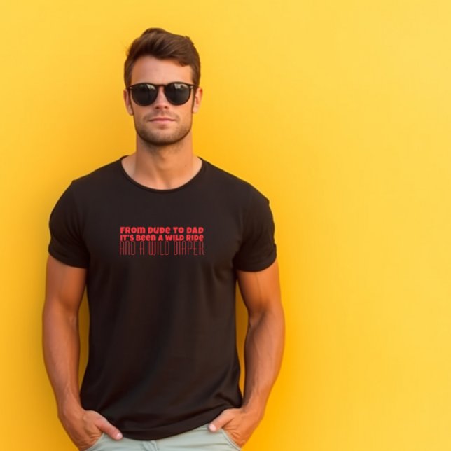 Happy First Father’s Day red letter humour T-Shirt (Creator Uploaded)