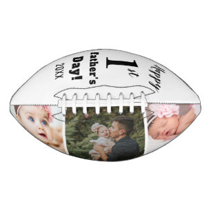 Happy First Father's Day 3 Photo Collage Footbal Football