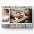 Happy First Father's Day 3 Photo Grey Wood  