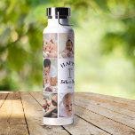Happy First Father's Day 5 Photo Collage Water Bottle<br><div class="desc">A cute and special gift for the new dad for his first fathers day. .Personalise with 5 photographs for a lovely father's day keepsake.</div>