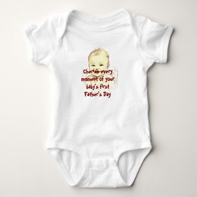 Happy First Father's Day Baby Bodysuit (Front)