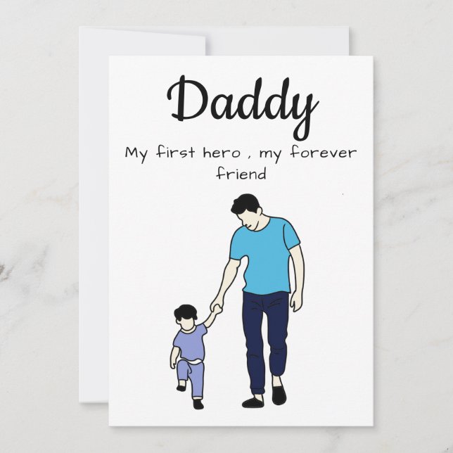Happy First Father's Day Card Sweet and Heartfelt (Front)