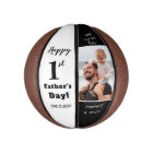 Happy First Father's Day Custom Photo Black White