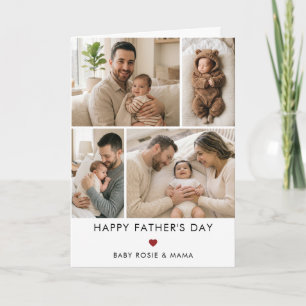 Happy First Fathers Day Custom Photo Collage Card