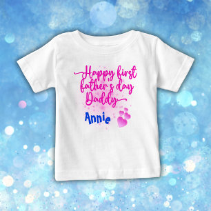 Happy First Father's Day Daddy Baby T-Shirt