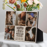 Happy First Father's Day Daddy Wood Photo Collage Plaque<br><div class="desc">Celebrate a precious milestone with this Happy First Father’s Day Daddy Wood Photo Collage Plaque, a heartfelt keepsake perfect for honoring a new dad. The design features the quote “happy first father’s day” in dark brown typography on a soft pale white wooden grain background for a warm rustic wood look....</div>