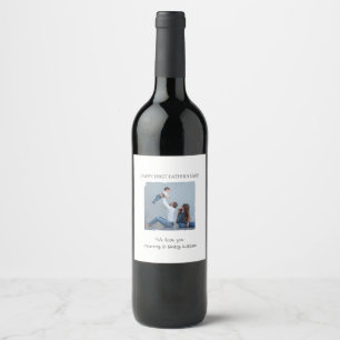 Happy First Father's Day - from Mummy and Baby    Wine Label