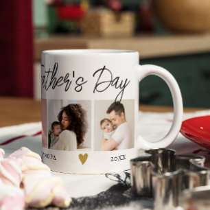 Happy First Fathers Day Grandpa 5 Photo Collage Coffee Mug