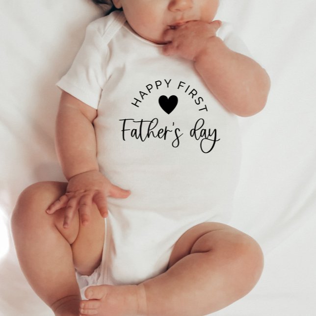 Happy First Fathers Day Heart - Baby Bodysuit (Creator Uploaded)