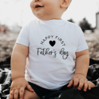 Happy First Fathers Day Heart - Baby T-Shirt
