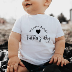 Happy First Fathers Day Heart - Baby T-Shirt