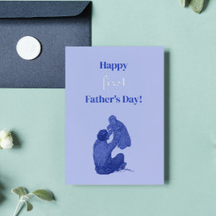 Happy first Father's Day - It's a boy! Vintage Foil Greeting Card
