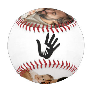 Happy first fathers day personalised name & photo baseball