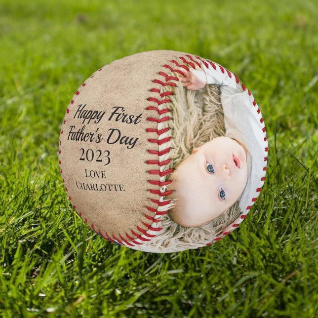 Happy First Fathers Day Personalised One of a Kind Baseball (Creator Uploaded)