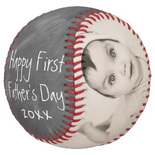 Happy First Fathers Day Personalised One of a Kind Softball