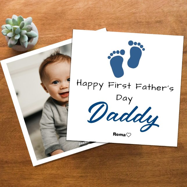 Happy First Father's Day – Personalised Photo Card (Creator Uploaded)