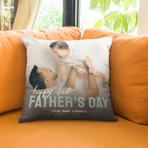 Happy First Fathers Day Photo Cushion