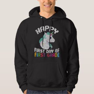 Happy First Grade Unicorn First Day of School Gift Hoodie