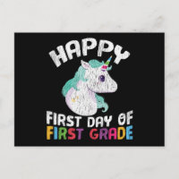 Happy First Grade Unicorn First Day of School Gift