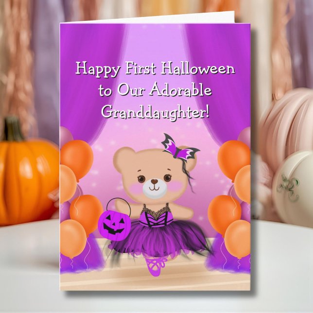  Happy First Halloween Ballerina Granddaughter Card (Creator Uploaded)