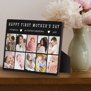Happy First Mother’s Day Grandma 10 Photo Collage Plaque