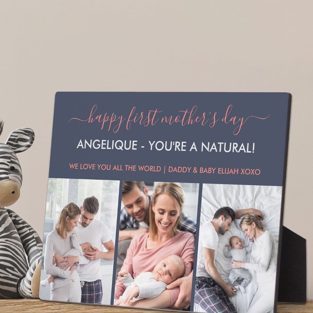 Happy First Mothers Day - 3 Photo Personalised Plaque (Creator Uploaded)