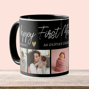 Happy First Mothers Day As Grandma 5 Photo Collage Mug