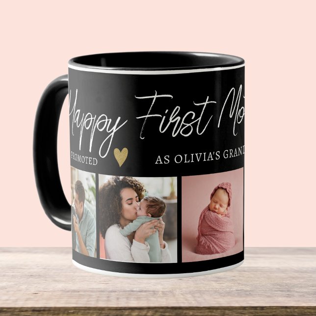 Happy First Mothers Day As Grandma 5 Photo Collage Mug (Creator Uploaded)