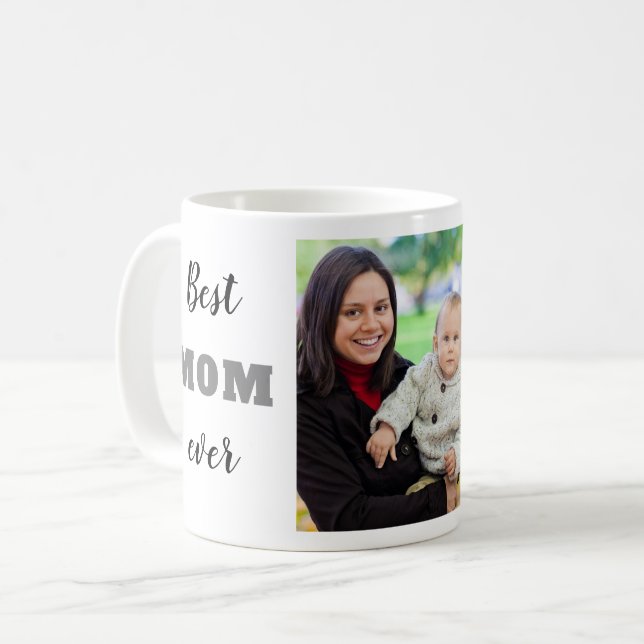 Happy First Mother's Day Best Mum Ever Photo Coffee Mug (Front Left)