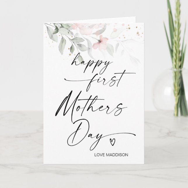 Happy First Mothers Day Gift for Mum From Husband Card (Front)