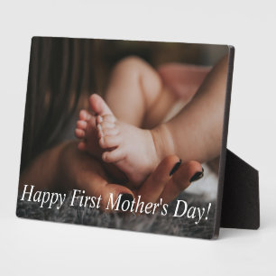 happy first mothers day, holiday photo custom plaque