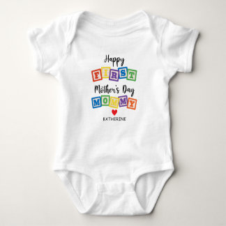 HAPPY FIRST MOTHER'S DAY MOMMY BABY BODYSUIT