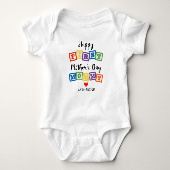 HAPPY FIRST MOTHER'S DAY MOMMY BABY BODYSUIT (Front)