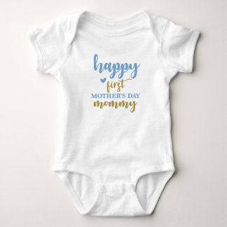Happy First Mother's Day Mummy Baby Bodysuit