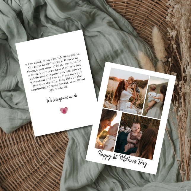 Happy First Mothers Day Photo Collage Card for Mum (Creator Uploaded)