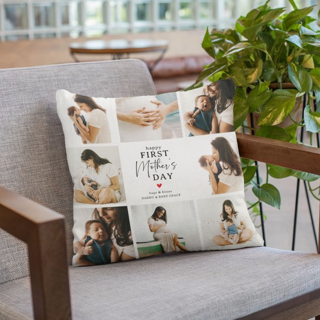 Happy First Mother's Day' Photo Collage Keepsake Cushion (Creator Uploaded)