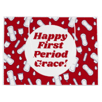 Happy First Period Party Dark Red Tampon Pad