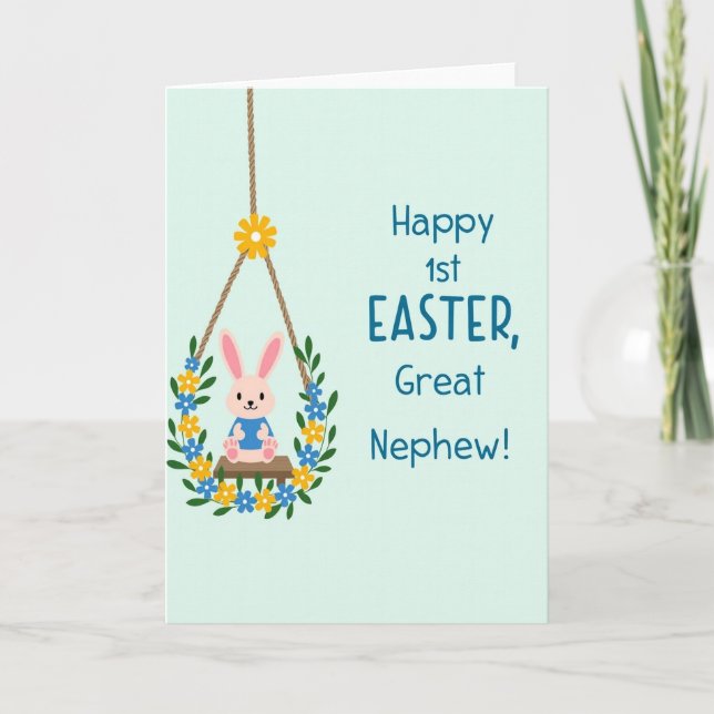 Happy First Spring Great Nephew Card (Front)