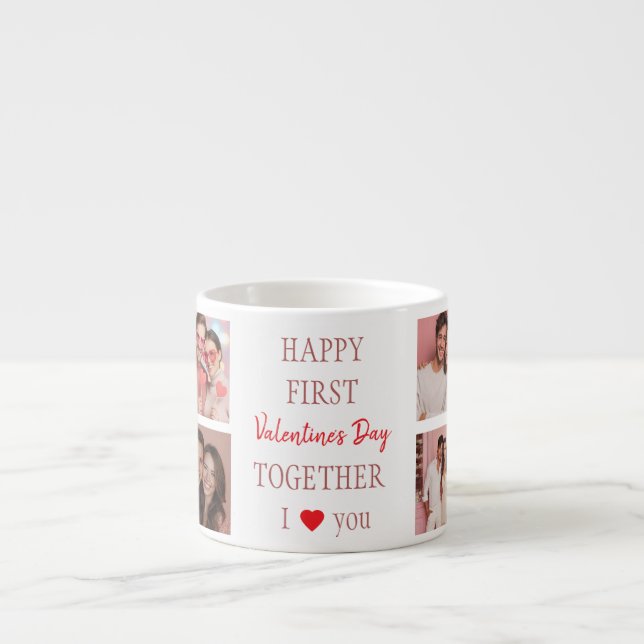 Happy First Valentine's Day Together Espresso Mug (Front)