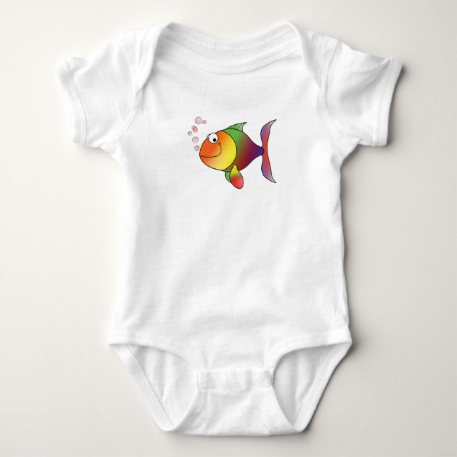 Happy Fish Baby Tee (Front)