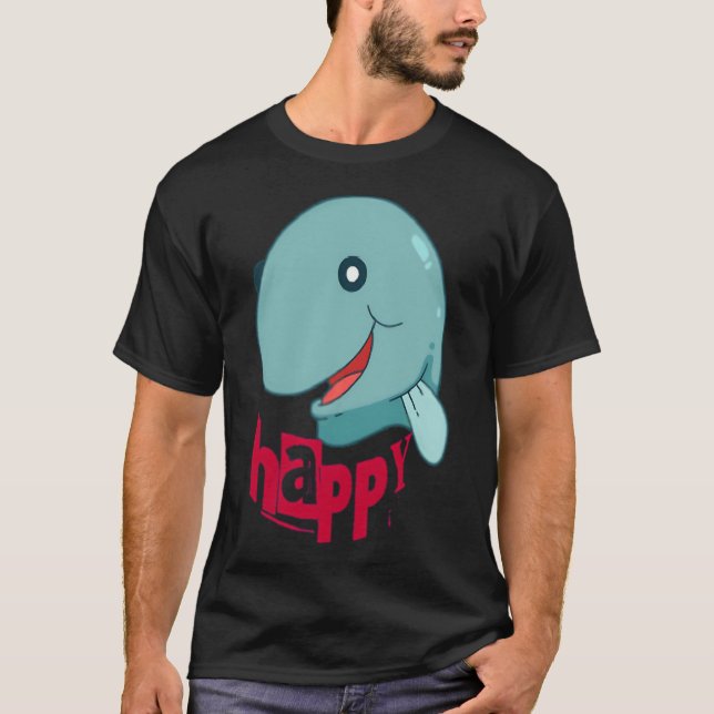 Happy fish cartoon. T-Shirt (Front)