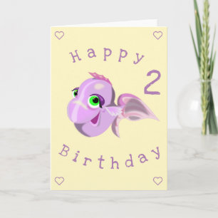 Happy Fish Funny Birthday Card - Customisable