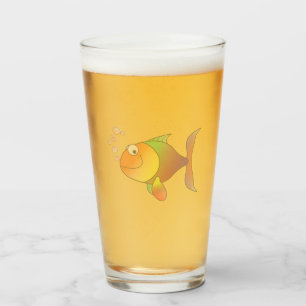 Happy fish Glass