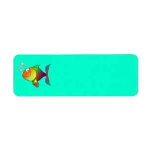 Happy fish Label