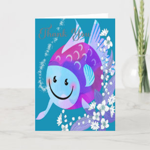 Happy Fish Thank You Card