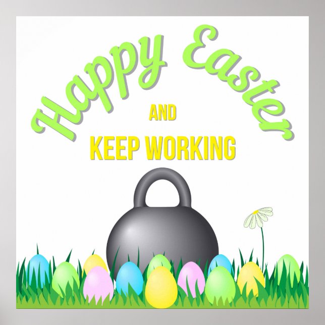 Happy Fitness Easter! Poster (Front)