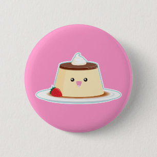 Happy Flan 6 Cm Round Badge