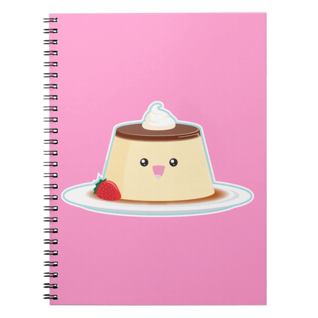 Happy Flan Spiral Notebook (Front)